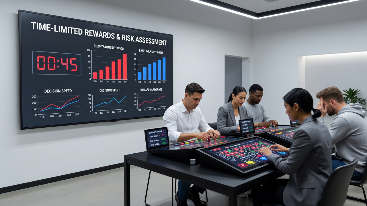 Player dashboard displaying risk metrics and remaining bonus time in an electronic roulette session