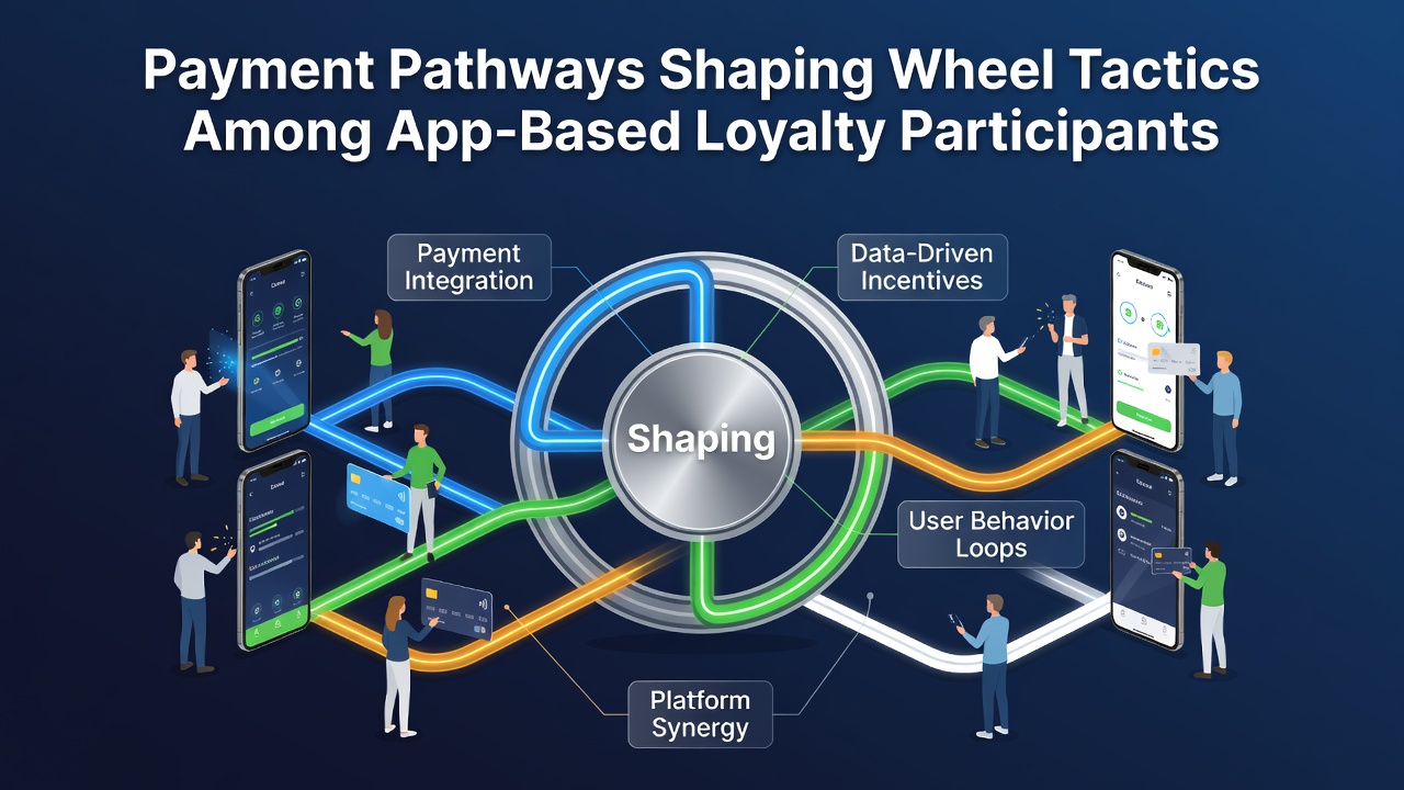 Diagram showing diverse payment options influencing wheel game strategies in mobile loyalty apps