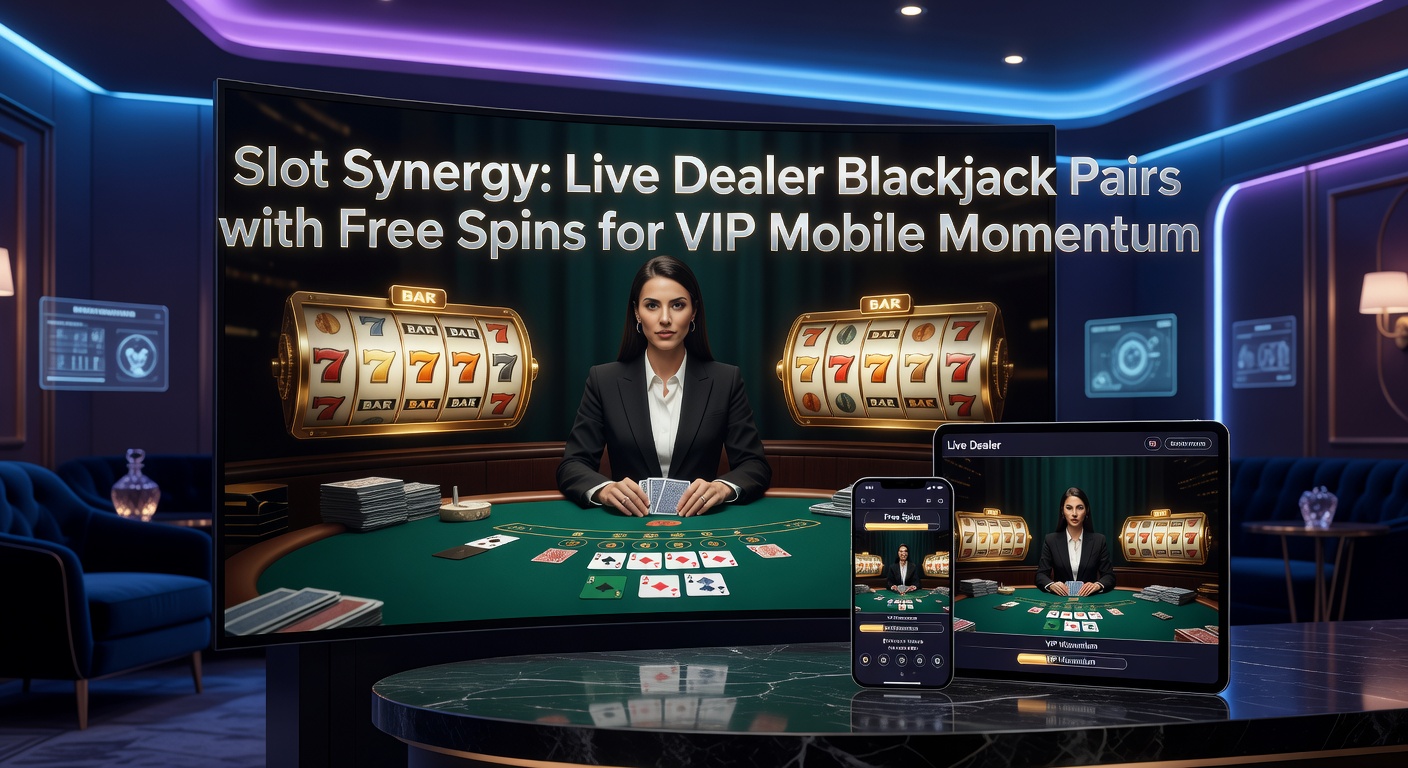 Vibrant mobile screen displaying live dealer blackjack alongside spinning slot reels, highlighting VIP free spins integration