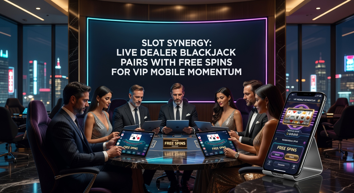 VIP mobile dashboard showing unlocked free spins from live blackjack, with slot reels in motion and momentum meter filling up